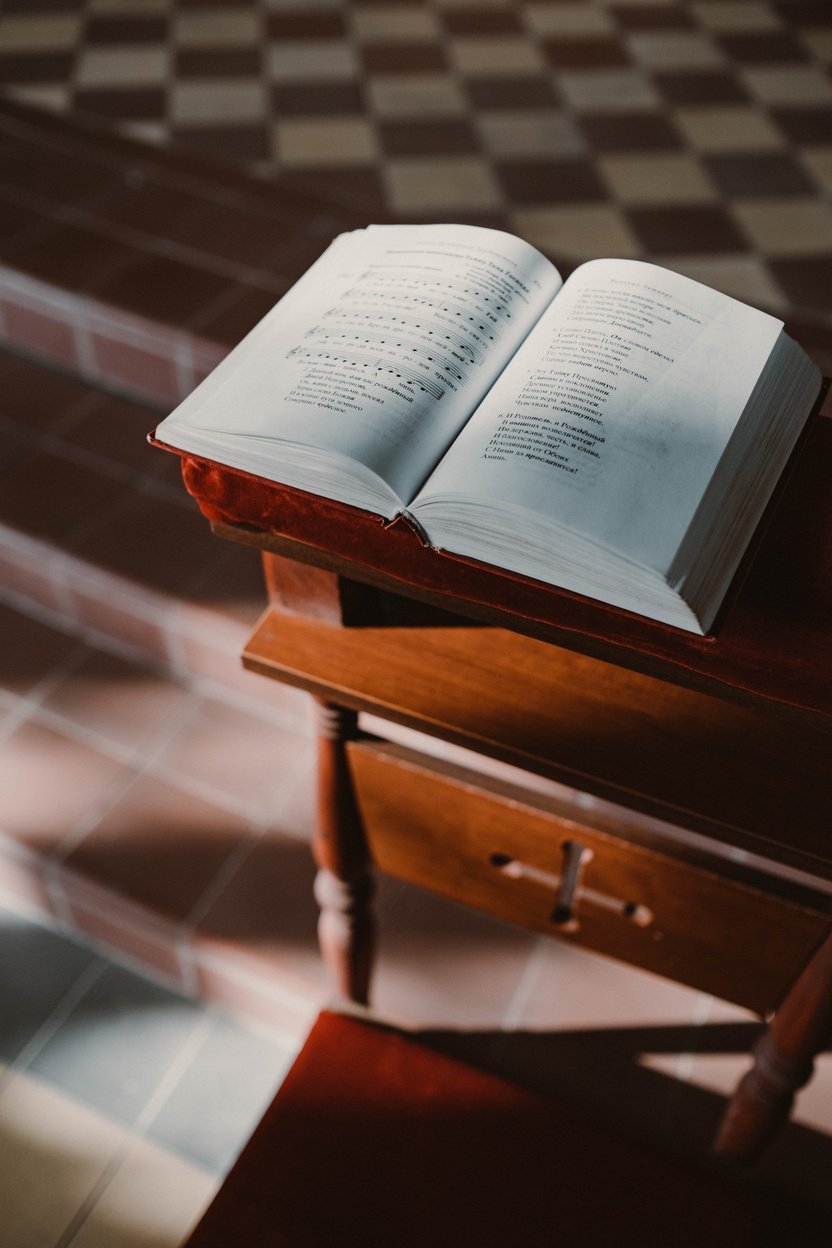 White Book Page on Brown Wooden Table